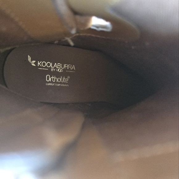 Koolaburra by UGG Samiah Chestnut Brown Suede Leather Heeled Bootie Boot SZ 8 - Picture 10 of 13